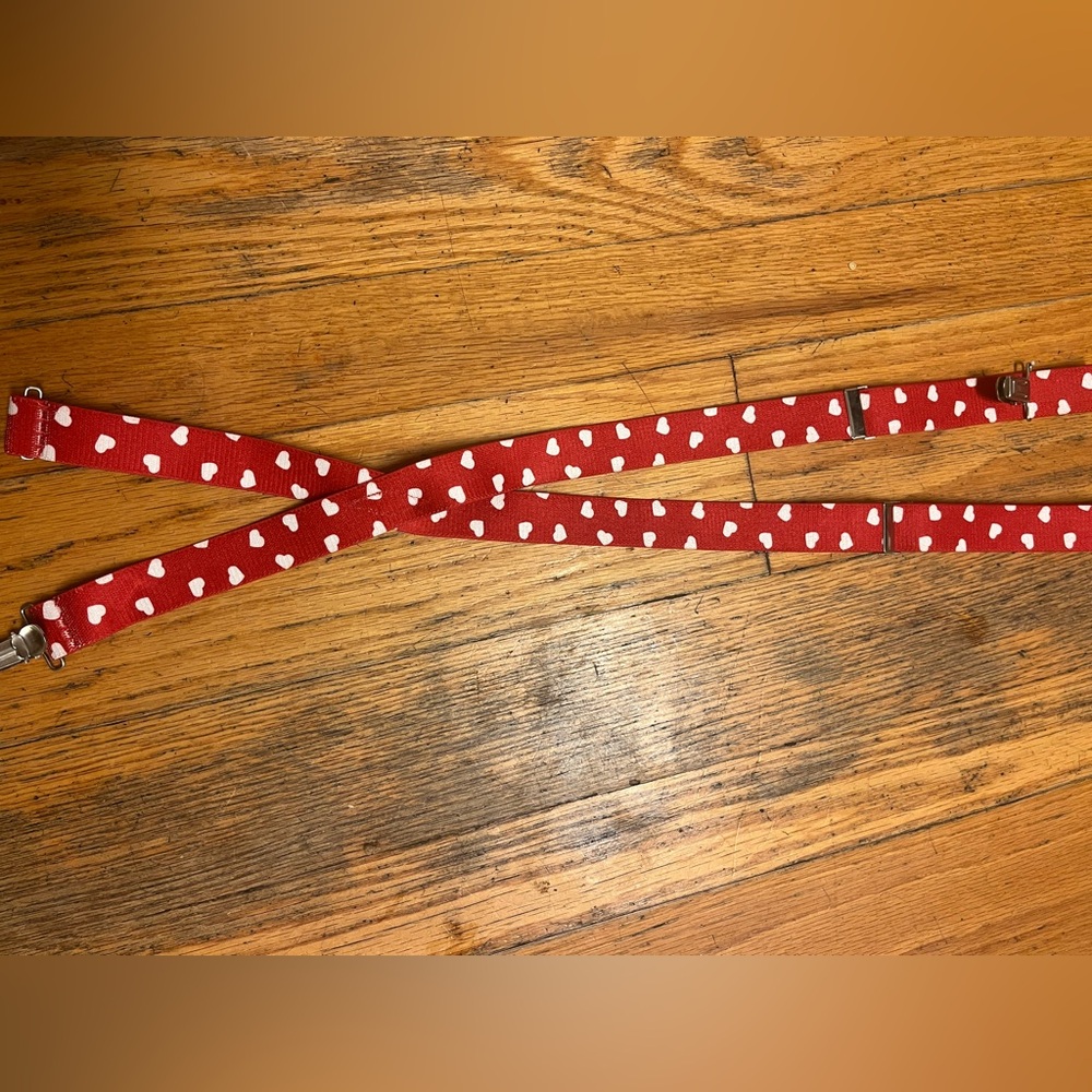 Toddler boys Red Heart Suspenders